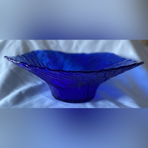 “Metsä"' Bowl by Pertti Kallioinen for Lasisepät Mäntsälä Finnish MCM Blue Bowl - Picture 5 of 12